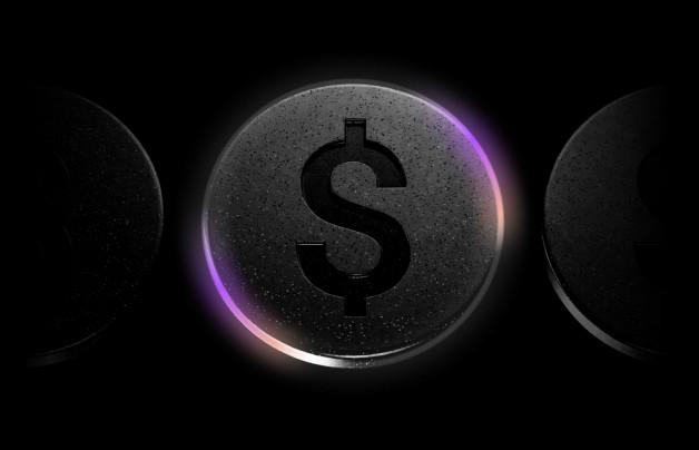 Coins horizontally stacked